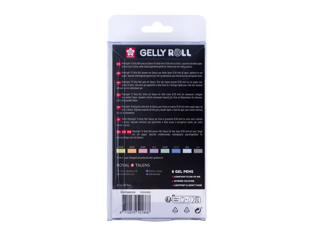 Gelschrijver Sakura Gelly Roll 1.0mm Moonlight 10 Pastel 8 stuks