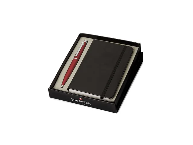 Balpen Giftset SHEAFFER VFM G9403 excessive red chrome plated F met A6