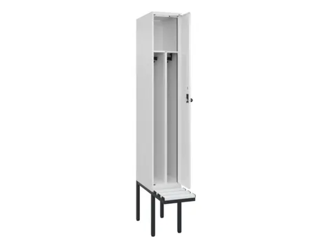 locker met bank,voor scheiding van kleding,HxBxD 2120x300x815mm,1vak