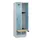 locker met bank,HxBxD 1950x600x815mm,2vak,vak B 300mm,draaigrendel
