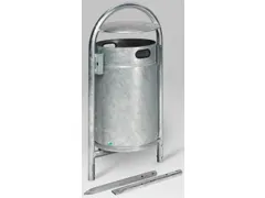 Afvalbak Met Beugel 60 Liter Plaatstaal Verzinkt