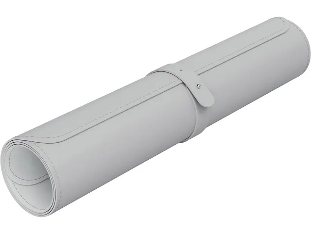 Sous-Main Et Tapis De Souris, Aspect Cuir, Ft 80 X 40 Cm, Gris Clair