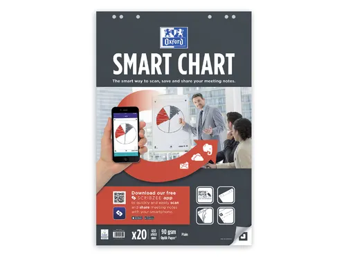 Flipoverpapier Oxford smart 65x98cm. blanco 90gram 20vel