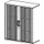jaloeziedeurkast HxBxD 1150x1000x430mm 2xhouten vloer romp onyxgrijs