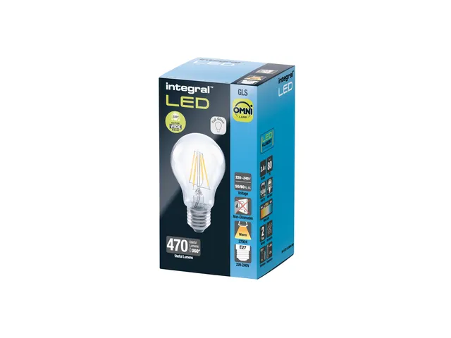 Ledlamp Integral E27 2700K warm wit 3.4W 470lumen