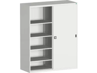 schuifdeurkast 2000x1600x650mm Stalen scheidingswand Ral7035 - 1