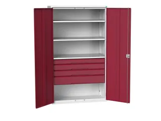 universele kast,HxBxD 2000x1300x550mm,3xStalen bodem,4lade(n) - 1