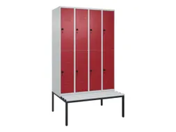 Dubbeldekse dekenkist,HxBxD 2120x1200x815mm,4x2vak.,vak B 300mm