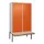PBM-locker met bank,HxBxD 2120x1200x815mm,4vak,vak B 300mm,cil.-slot