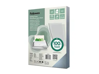 Voorblad Fellowes A4 PET 250 micron recycled transparant - 2