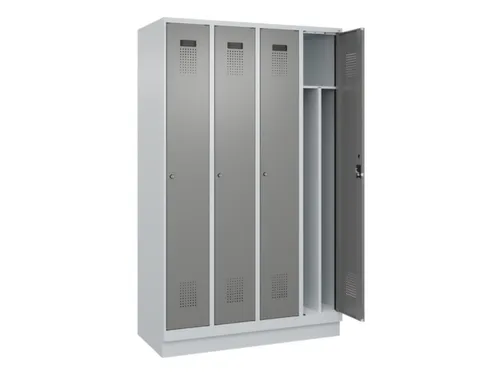 locker voor scheiding van kleding,HxBxD 1950x1200x500mm,4vak