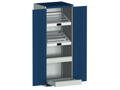 systeemkast HxBxD 2000x800x650mm CNC-lade 2laden Ral7035 Ral5010