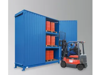 Stellingcontainer Gevaarlijke Stoffen Max. 36X200L Vaten Staand - 1