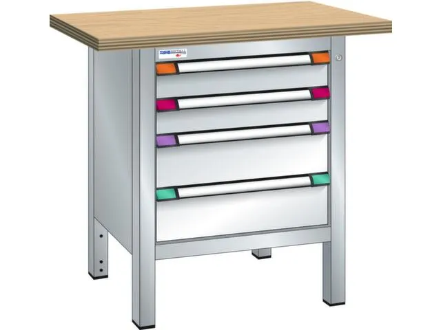 établi,HxlxP 845x1000x700mm,RAL7035,face avant RAL7035