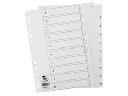 Tabbladen PP Set 1-10 Met Indexblad A4 11-Gaats Wit Personaliseerbaar