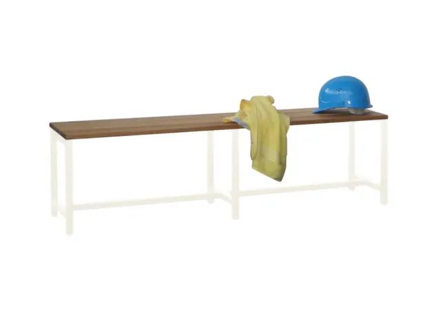 banc-patère,LxP 1500x370mm,barrettes en bois hêtre,piètement RAL901