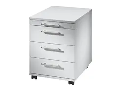 Mobiel Ladenblok Wit 590x430x580mm 3laden 1pennenlade Beugelgreep