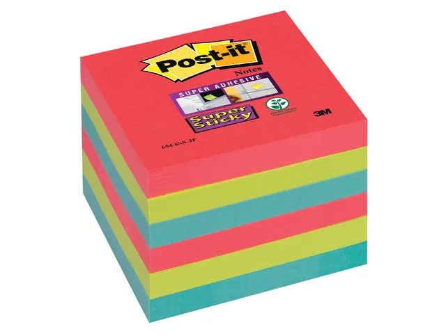Bloc-mémos Post-it 654-SSJP Super Sticky 76x76mm Bora Bora