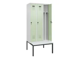 locker met bank,voor scheiding van kleding,HxBxD 2120x900x815mm,3vak