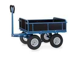 Handtrekwagens 6454l 1000kg 1200x800mm Houten Wanden Luchtbanden