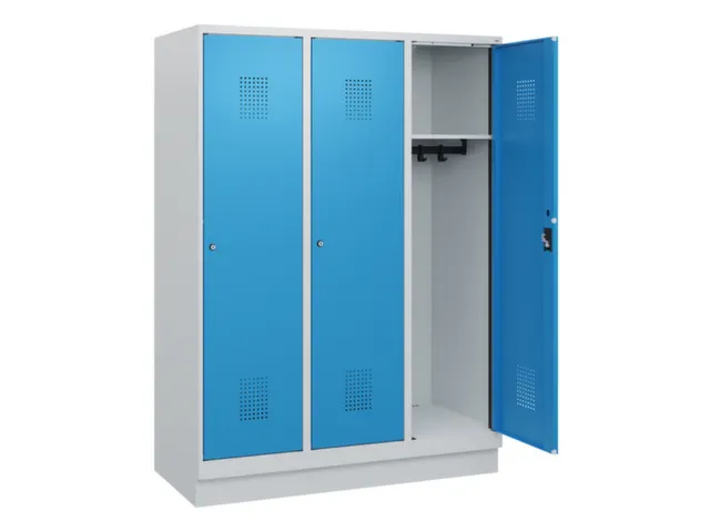 schoollocker,HxBxD 1630x1200x500mm,3vak,vak B 400mm,cil.-slot,sokkel
