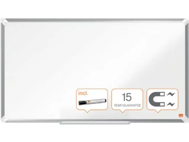 Premium Plus whiteboard, gelakt staal, 89 x 50 cm