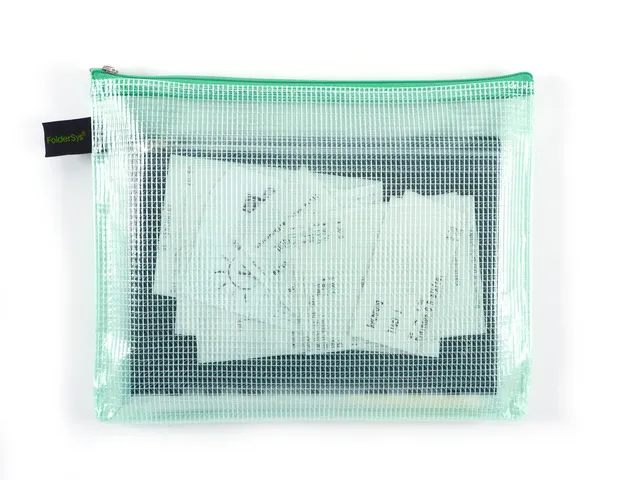etui A5 PVC-vrij groen transparant met ritssluiting