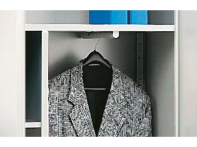 Garderobe-/-Ordnerkast Staalplaat 3 Puntsluiting Kledingstang Zwart