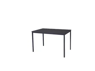 Domino Basic Tafel Vaste Hoogte 120x80 houtprint schaduw zwart 4-poots - 1