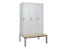 locker voor scheiding van kleding,HxBxD 2120x1200x815mm,3vak