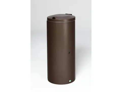 afvalbak,80l,HxBxD 895x390x420mm,romp staal donkerbruin