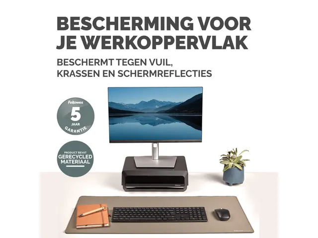 Bureau-onderlegger Fellowes Breyta zand 80x40cm