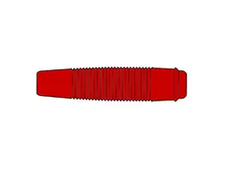 GeÏsoleerde Soepele Contra Banaanstekker Banaanstekkers 4mm / Rood
