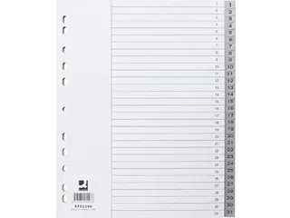 Tabbladen PP Set 1-31 Met Indexblad A4 11-Gaats Grijs - 3