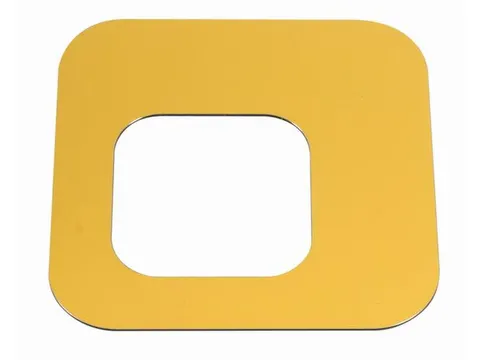Oplegdeksel,V. Afvalbak 1X60L,Vierkant,1Opening,Staal,Geel