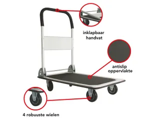 Transportwagen 74x48cm Maximaal laadvermogen 150kg - 6