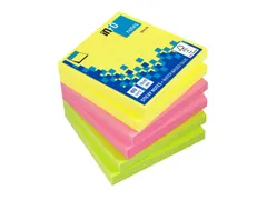 Bloc-mémos 75x75mm brillant 6 blocs assorti