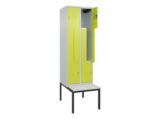 Z-garderobekast,HxBxD 2120x600x815mm,2vak,vak B 300mm,cil.-slot - 2