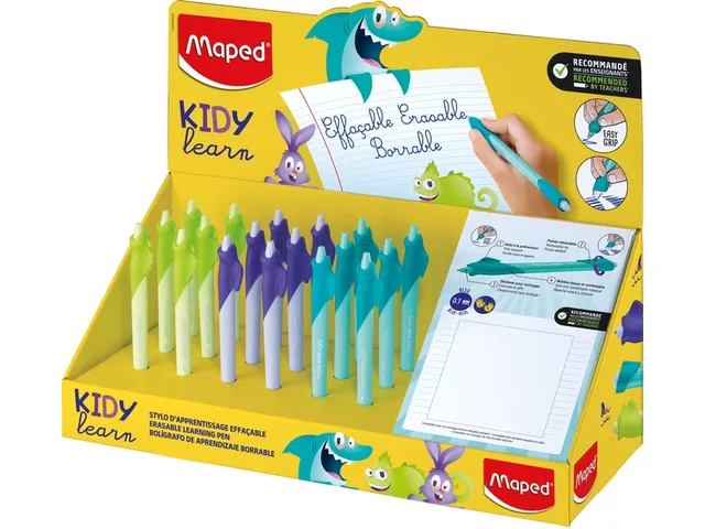 Oefenpen Maped Kidy Learn Magic uitwisbaar display à 18 stuks assorti