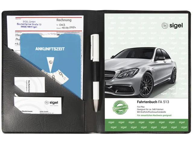 Conférencier Sigel A5 noir aspect cuir noir mat