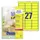 laseretiket Avery 63,5x29,6mm 25 vel 27 etiketten per vel neongeel