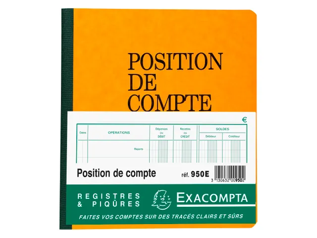 Piqûre position de compte 21x19cm 80 pages - Couleurs assorties
