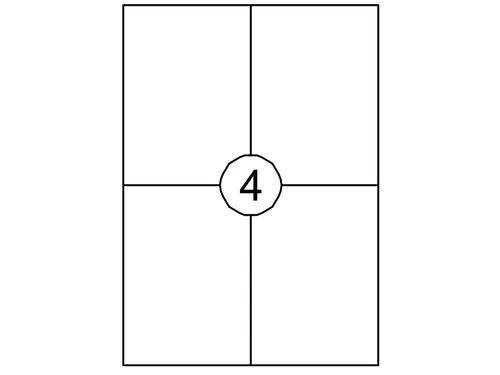 Etiket Quantore 105x148mm wit 400st