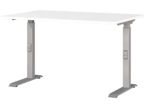In hoogte verstelbaar bureau,HxBxD 680-910x1200x800mm,blad wit