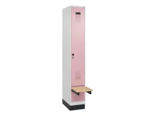 locker met bank,HxBxD 1950x300x815mm,1vak,vak B 300mm,draaigrendel - 2