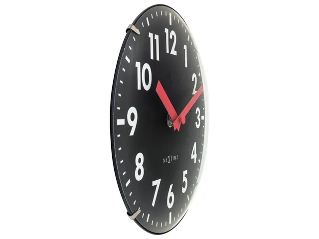 Horloge de table Nextime Duomo Mini 20 cm noir avec un verre bombé
