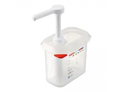 Araven Sauspomp Dispenser met bak 1.5 liter 1/9 GN 150mm