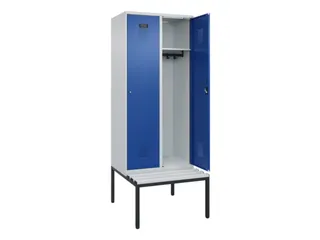 locker met bank,HxBxD 2120x800x815mm,2vak,vak B 400mm,cilinderslot - 1