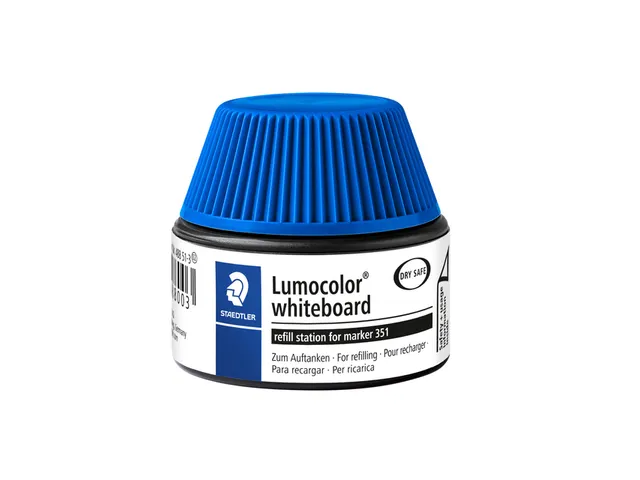 Viltstiftvulling Staedtler Lumocolor whiteboard 30ml blauw
