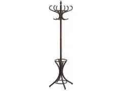 Portemanteau sur pied Bistro 12 crochets marron foncé